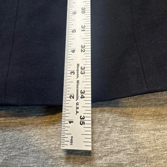 Diane Von Furstenberg DVF Navy Blue Agatha Knit Suiting Dress Size 4 - Picture 4 of 7